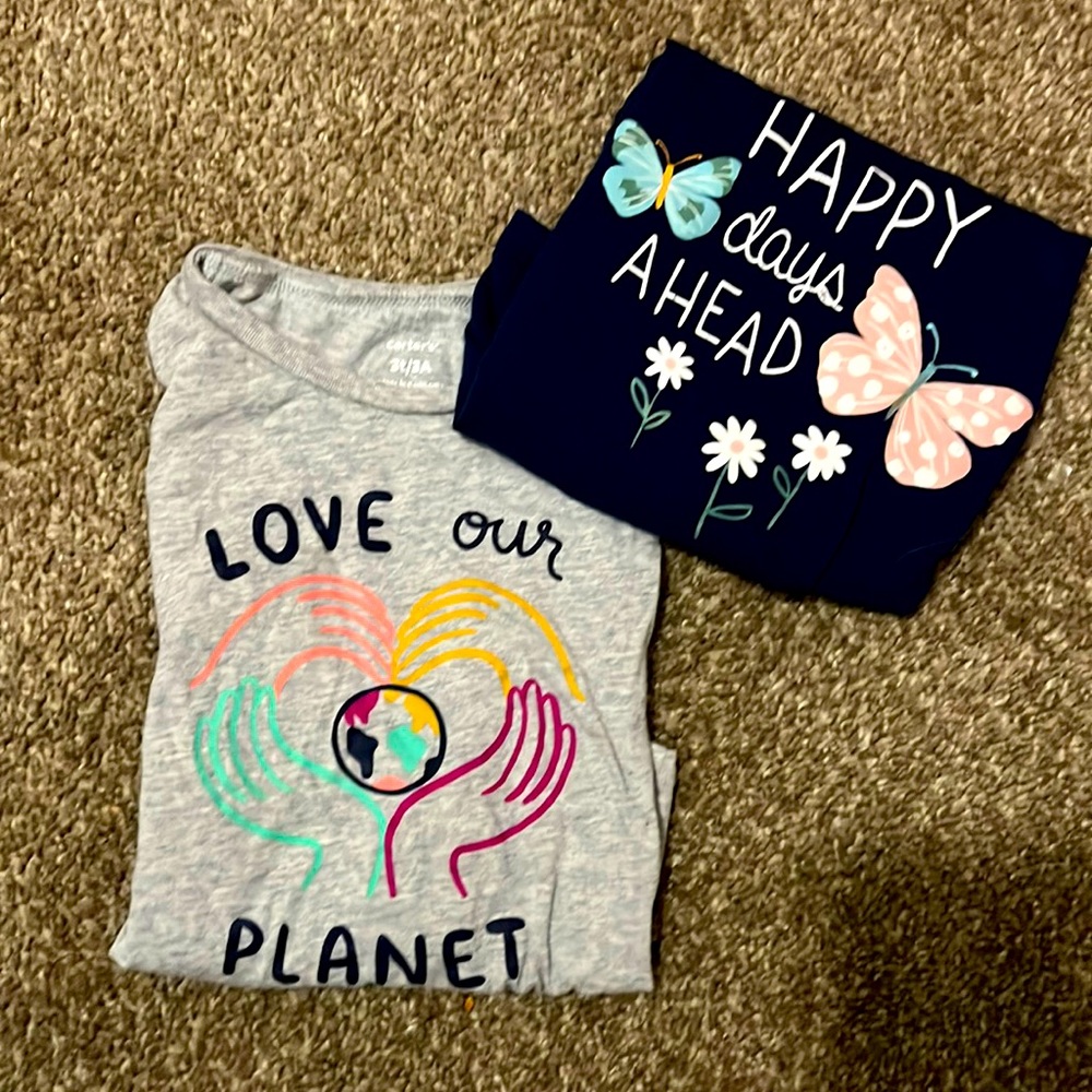 Two long sleeve Carter’s shirts